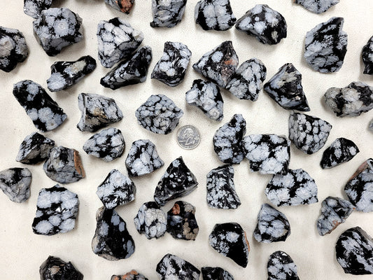 Snowflake Obsidian from Mexico - Bulk Rough Stones