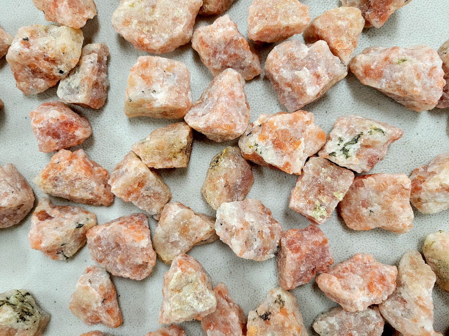 Orange Sunstone Crystals - Raw Rough Stones Bulk