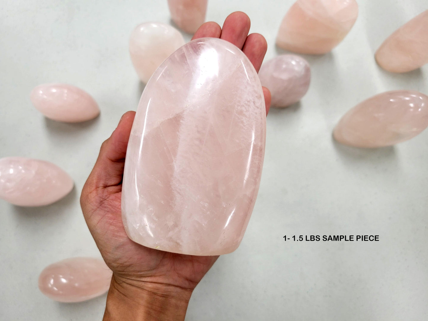 Large Rose Quartz Crystal Polished Freeforms