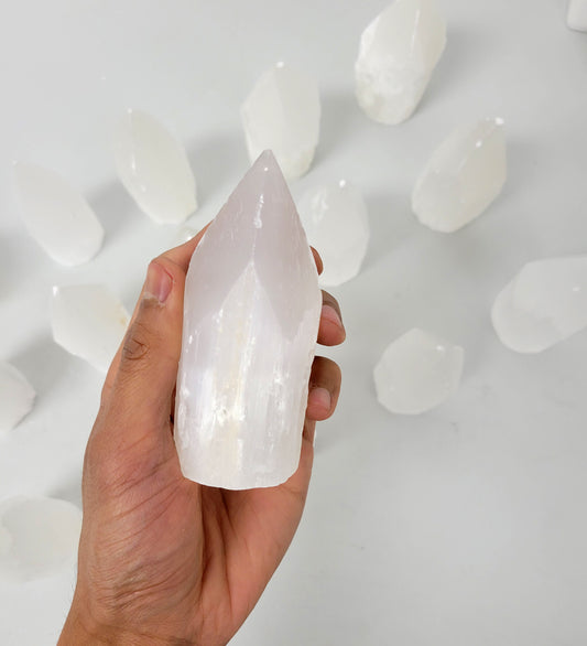 Selenite Tower Polished Point