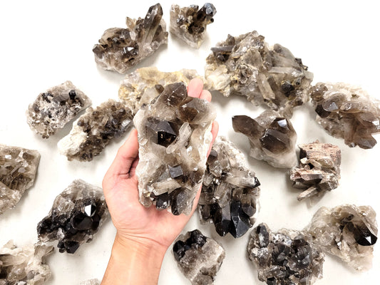 Smoky Quartz Clusters - Natural Smokey Quartz from Brazil