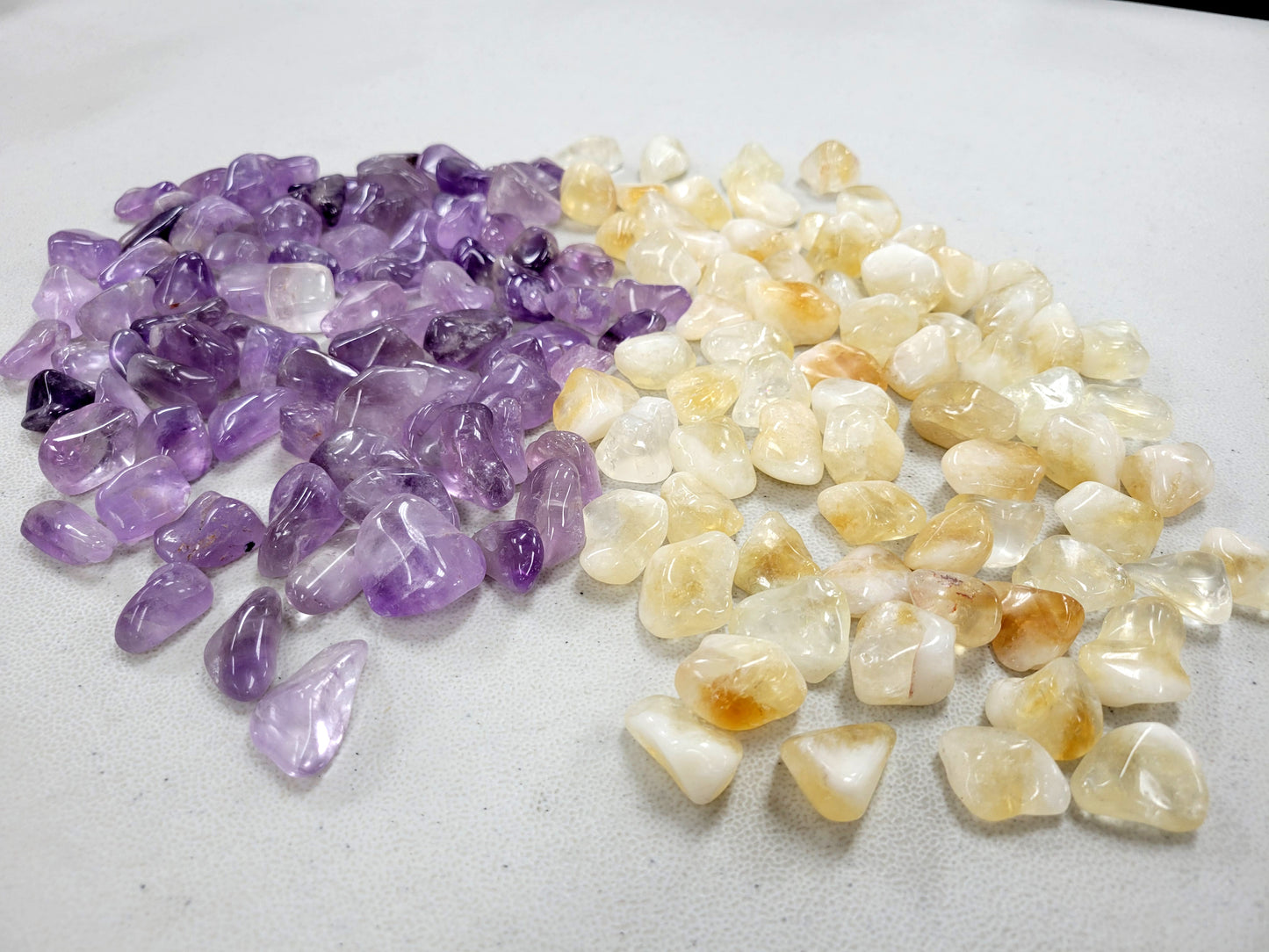 Amethyst & Citrine Tumbled Crystals Combo