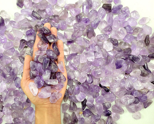 Bulk Tumbled Amethyst Crystal - Size SMALL - 1/2 inch to 1 inch