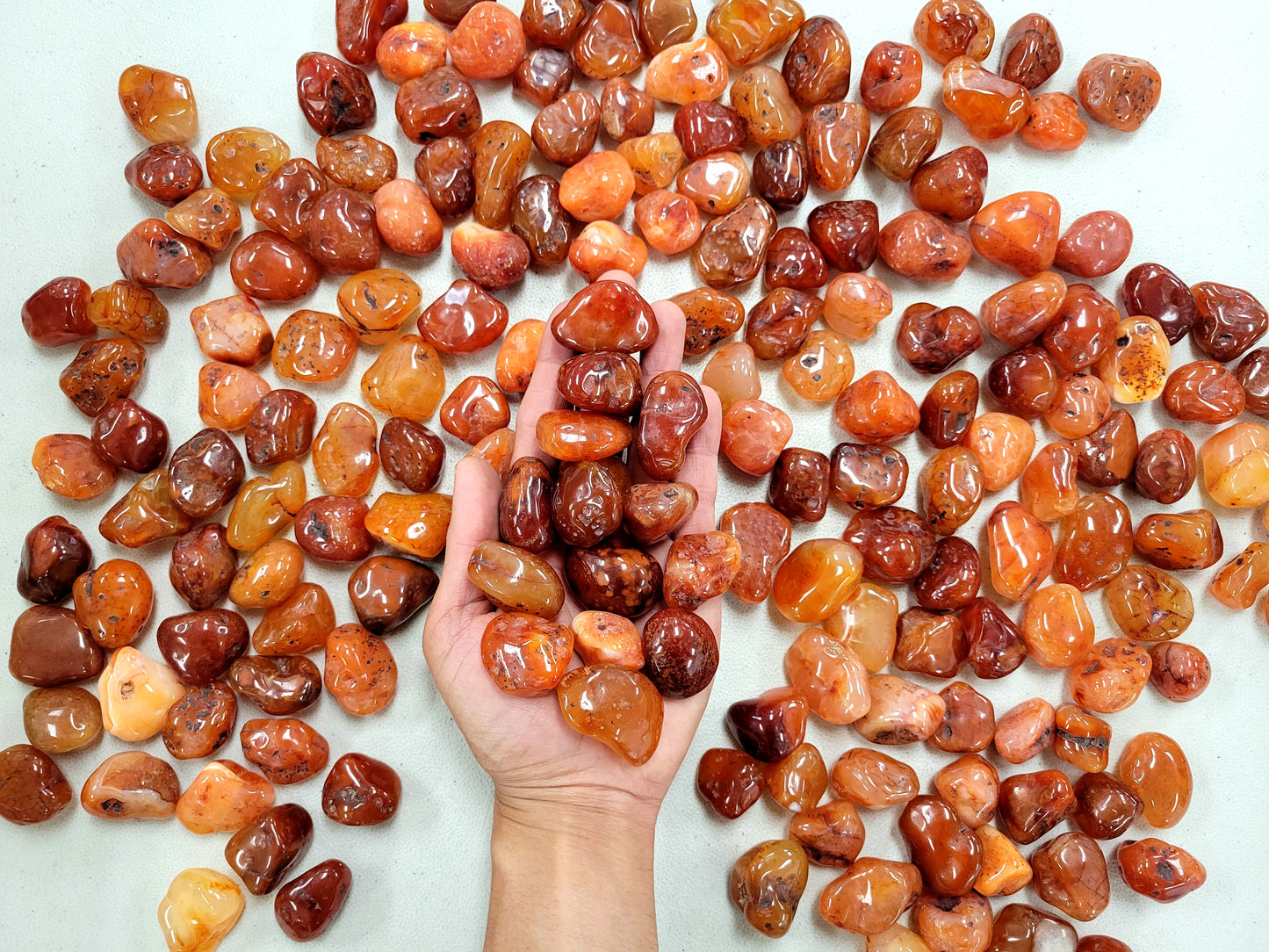 Tumbled Carnelian Crystals - Size Medium 1" to 1.5"