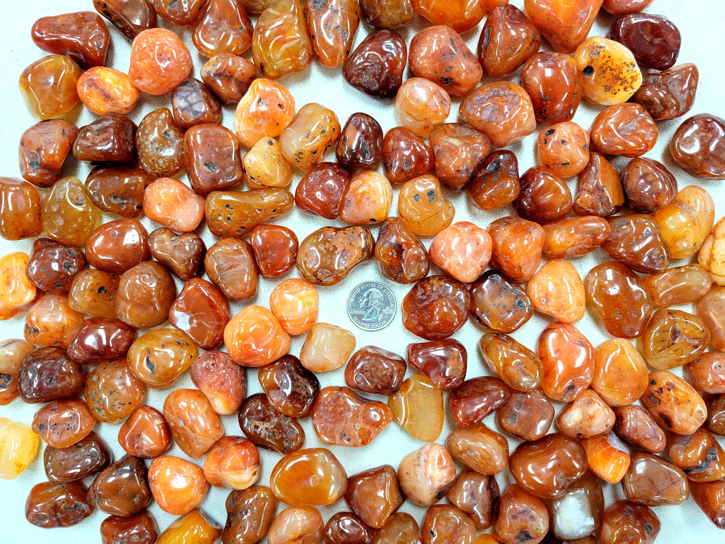 Tumbled Carnelian Crystals - Size Medium 1" to 1.5"