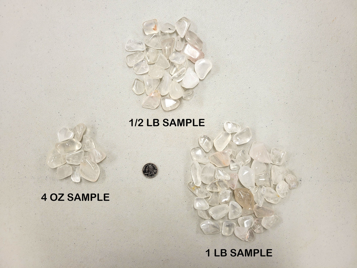 Tumbled Clear Quartz Crystals - Bulk Tumbled Stones