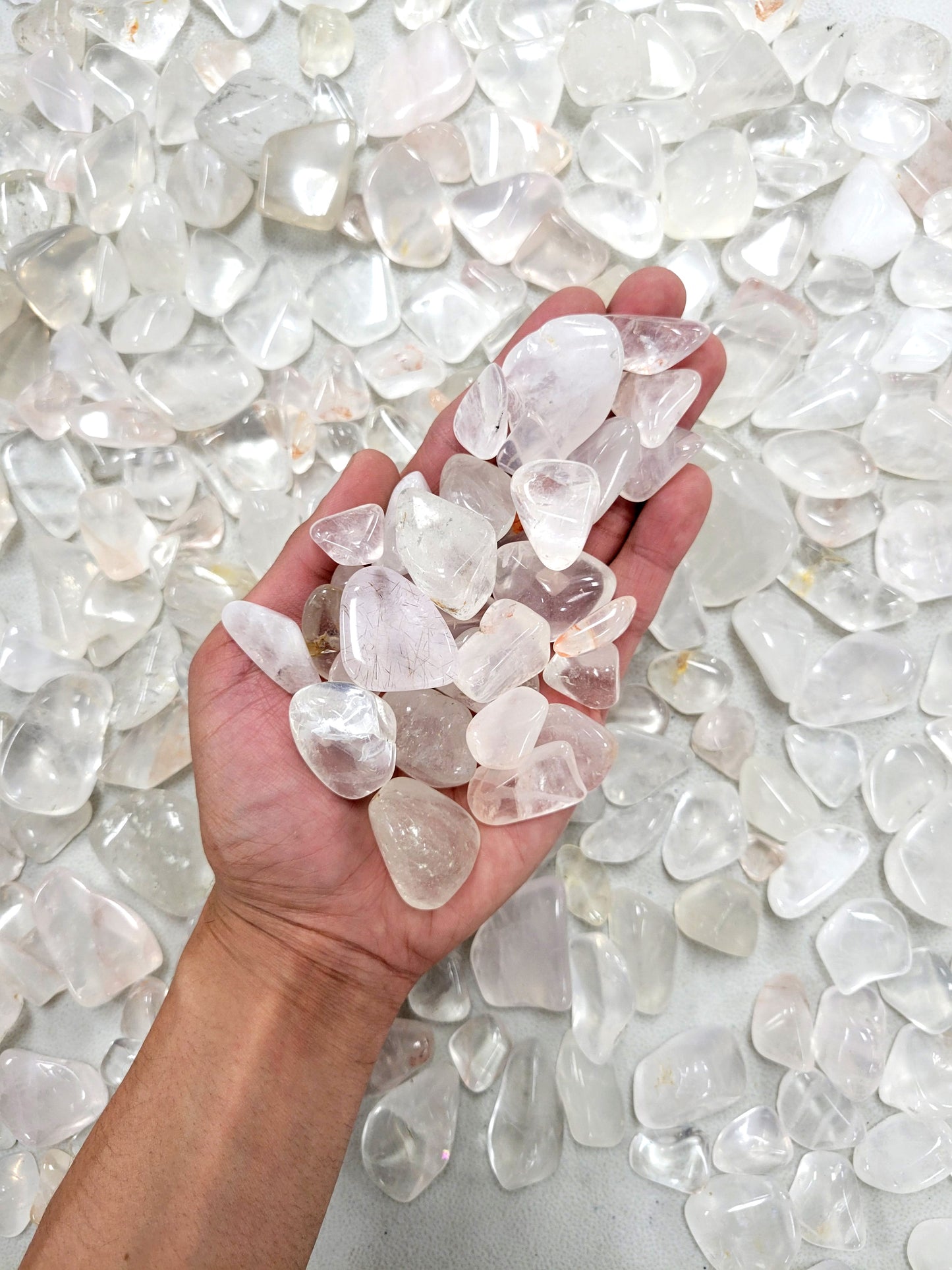 Tumbled Clear Quartz Crystals - Bulk Tumbled Stones