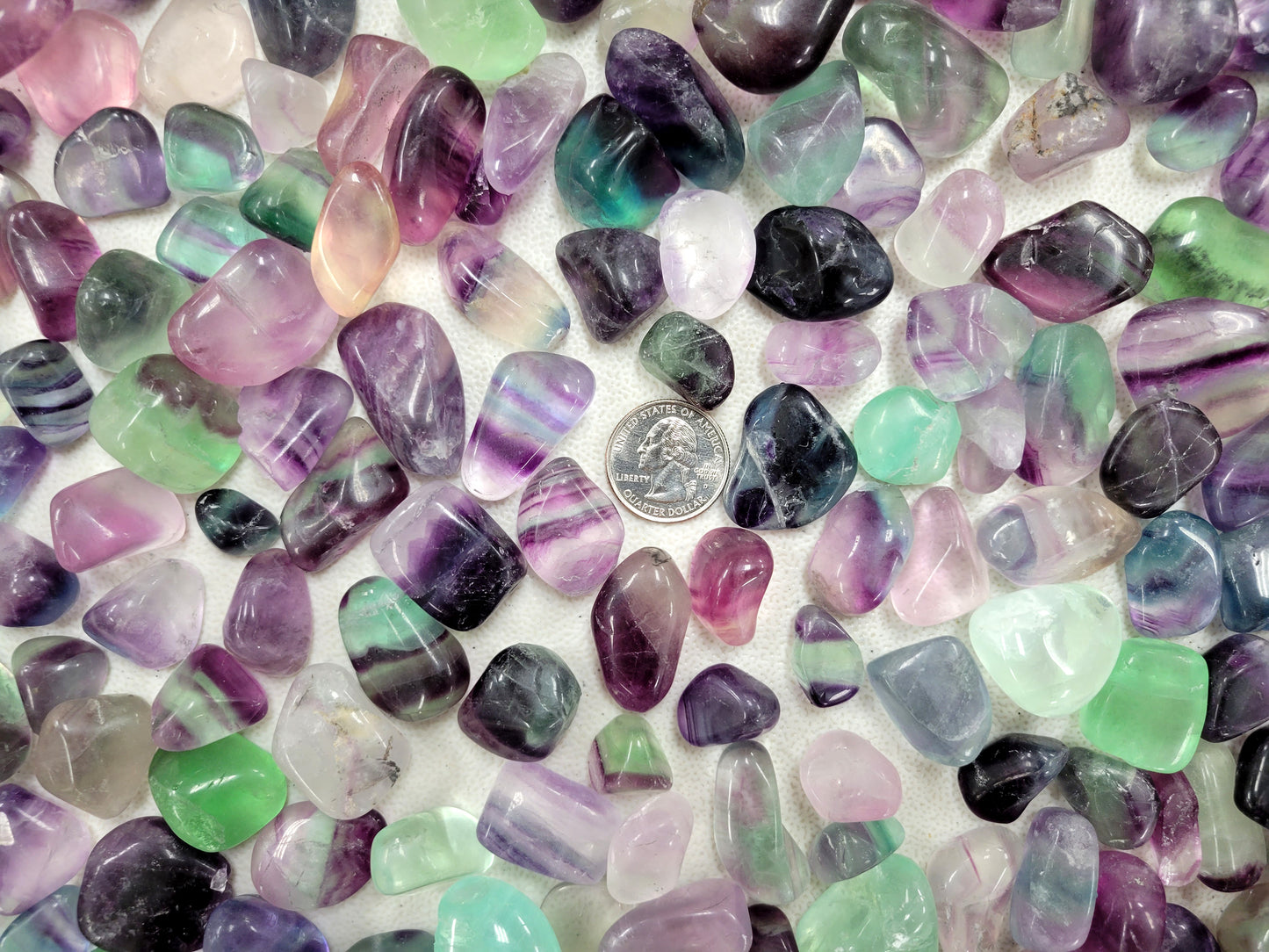 Tumbled Fluorite Crystals - Bulk Tumbled Stones