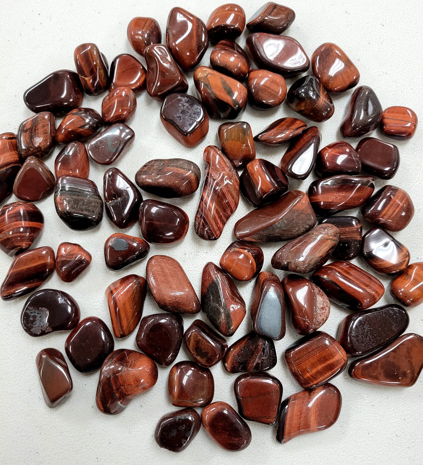 Bulk Tumbled Red Tiger's Eye Crystal Stones - Size Medium - 1 inch to 2 inch