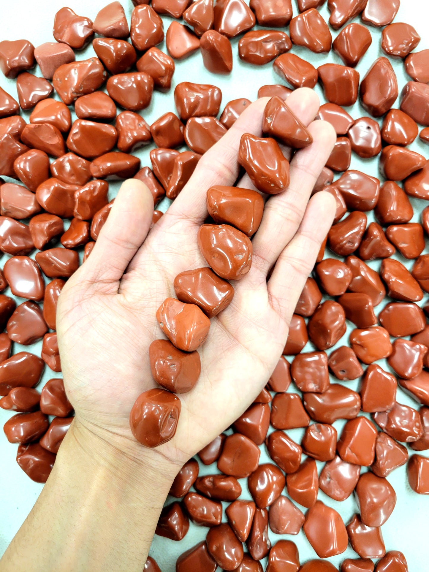 Tumbled Red Jasper Crystals - Size SMALL 1/2 inch to 1 inch