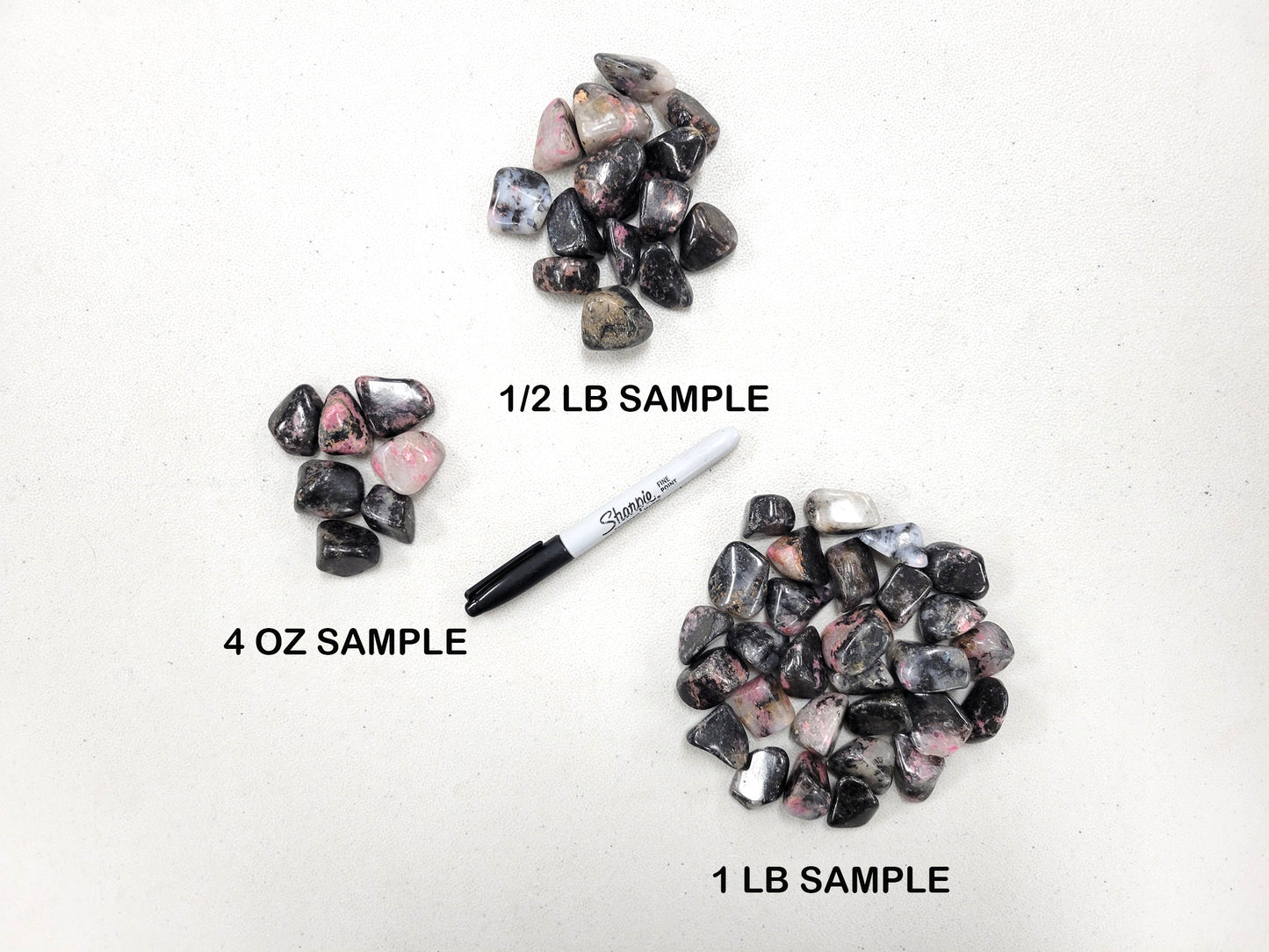 Tumbled Rhodonite Crystals Bulk from Madagascar