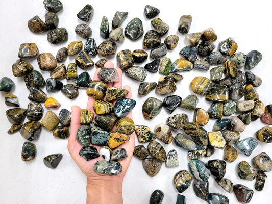 Tumbled Sea Jasper/Orbicular Jasper - Bulk Tumbled Stones