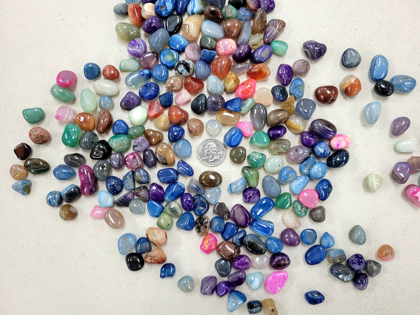Small Tumbled Agate Crystals - Dyed or Natural