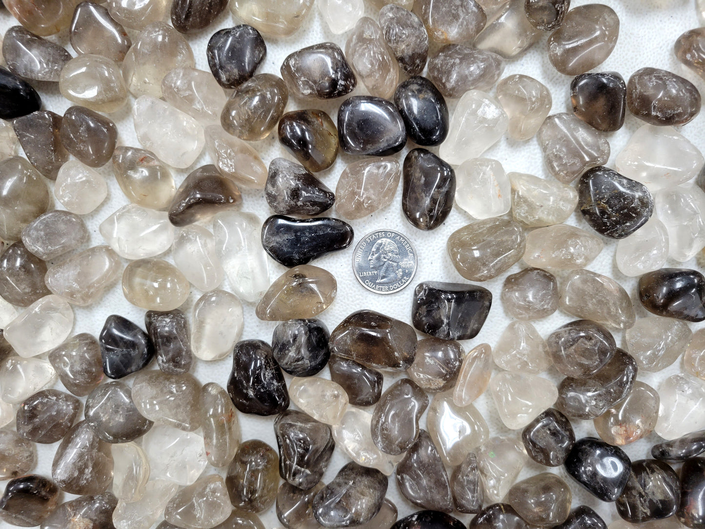 Bulk Tumbled Smoky Quartz Crystals - Size SMALL - 1/2 inch to 1 inch