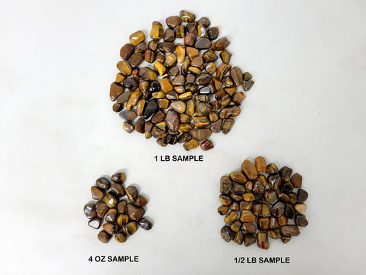 Tiger's Eye Tumbled Stones - Size Small - Bulk Tumbled Crystals