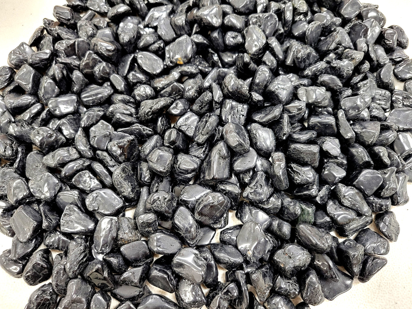 Small Tumbled Black Tourmaline Crystal Stones - 1/4 inch to 1/2 inch