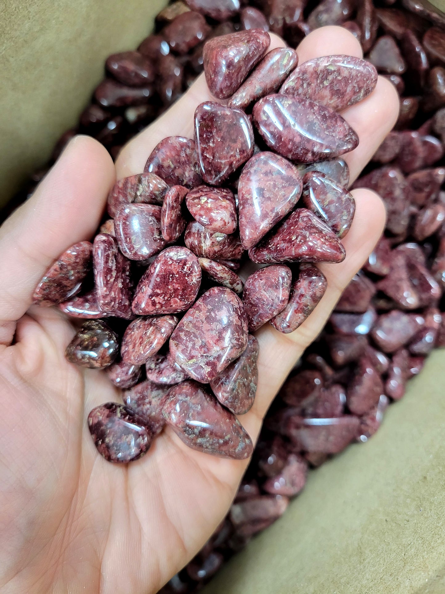 Small Tumbled Wine Quartz Crystals - 1/4 inch to 1 inch - Bulk Tumbled Stones