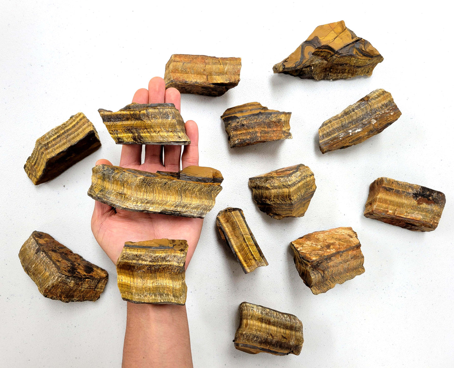 XL Raw Tiger's Eye Crystal Chunks