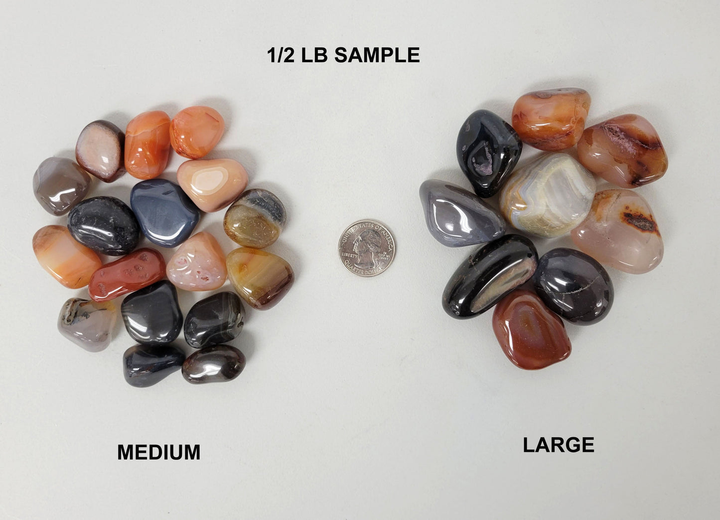 Assorted Tumbled Agate Stones - Bulk Tumbled Crystals