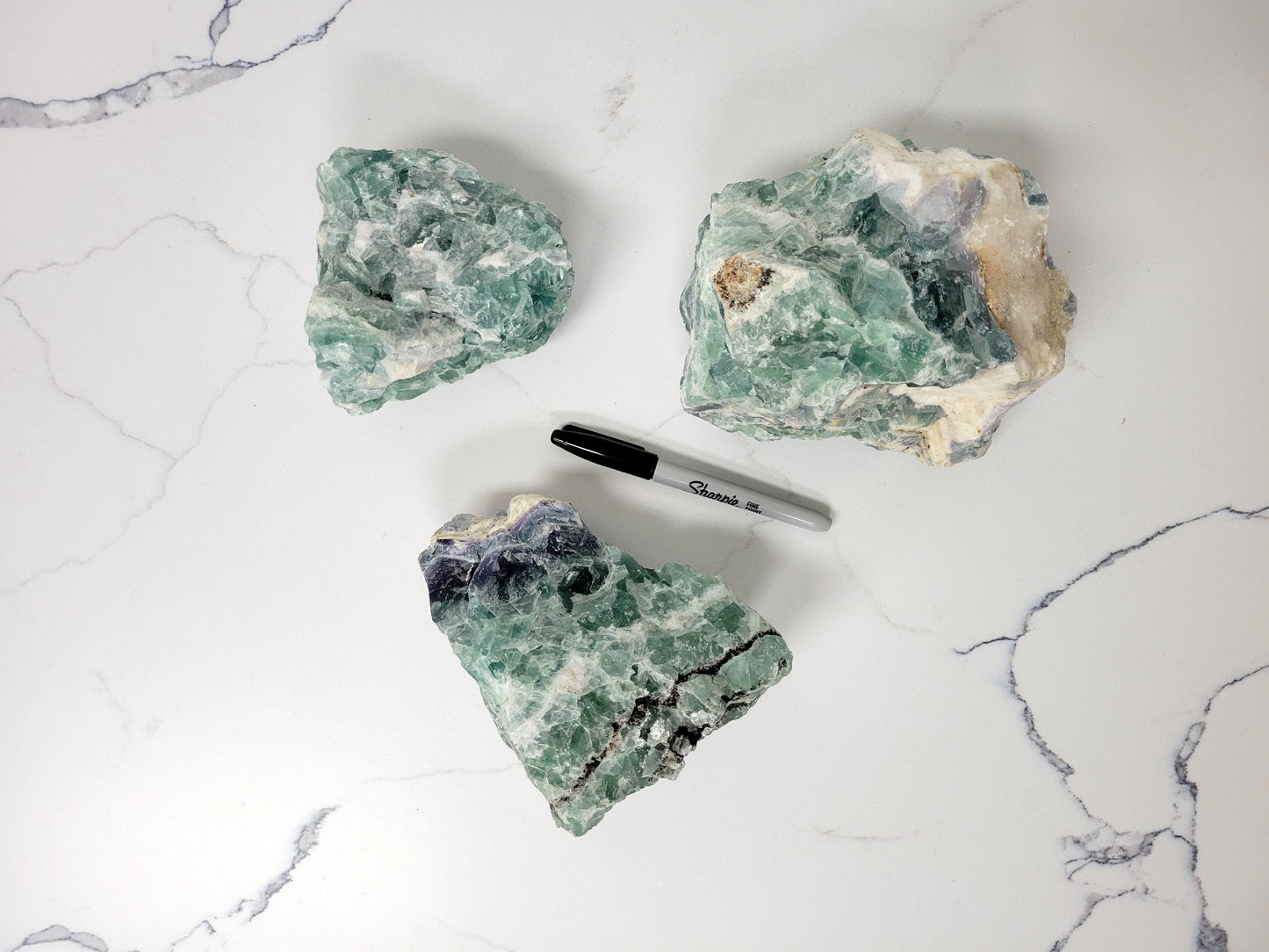 Giant Fluorite Crystal Chunks - One Of A Kind Pieces