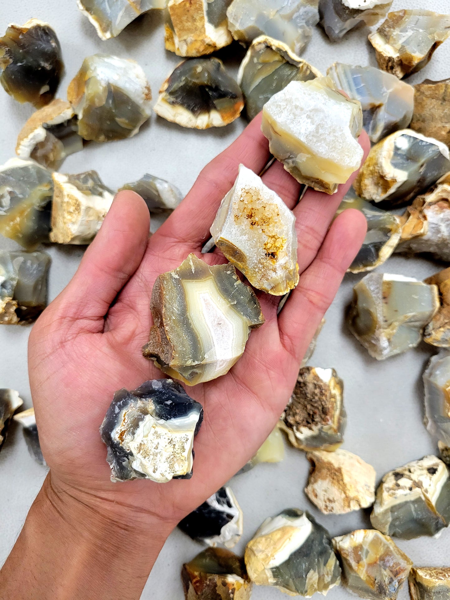 Yellow Carnelian Agate Crystals - Raw Rough Stones Bulk