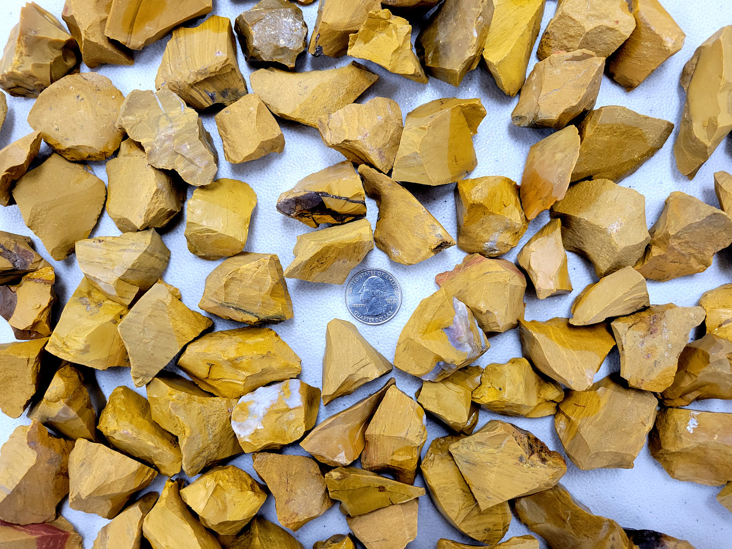 Yellow Jasper Crystals Brazil - Rough Stones Bulk